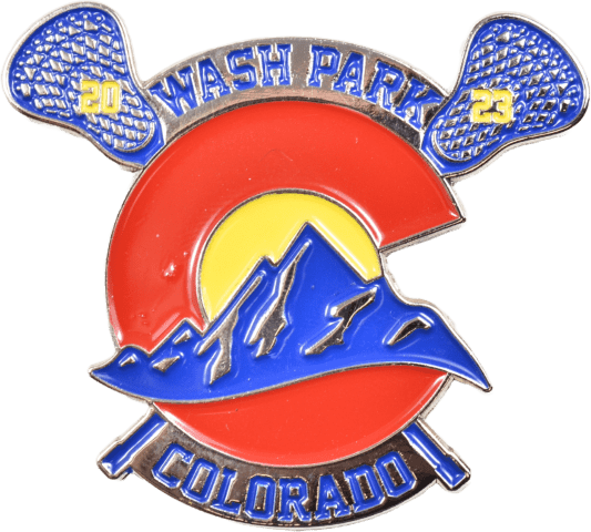 Custom Wash Park CO Lacrosse Soft Enamel Trading Pin